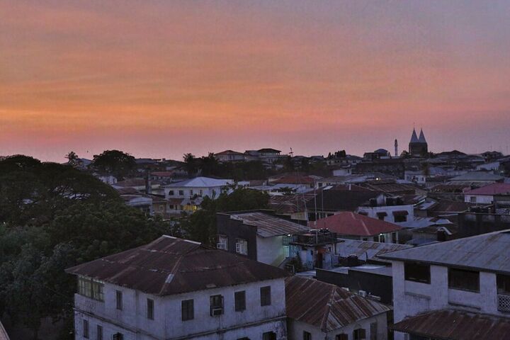Stone Town rooftops at dusk